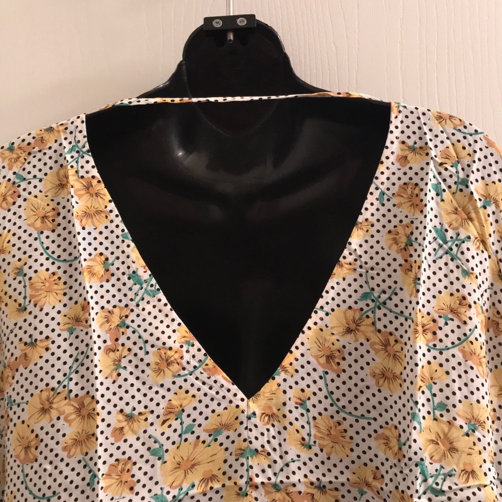 (2X) WHITE Plus Size Daisy Floral Dress - Picture 5 of 5